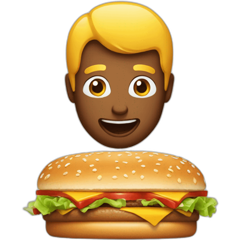 Eating new McDonald's burger emoji