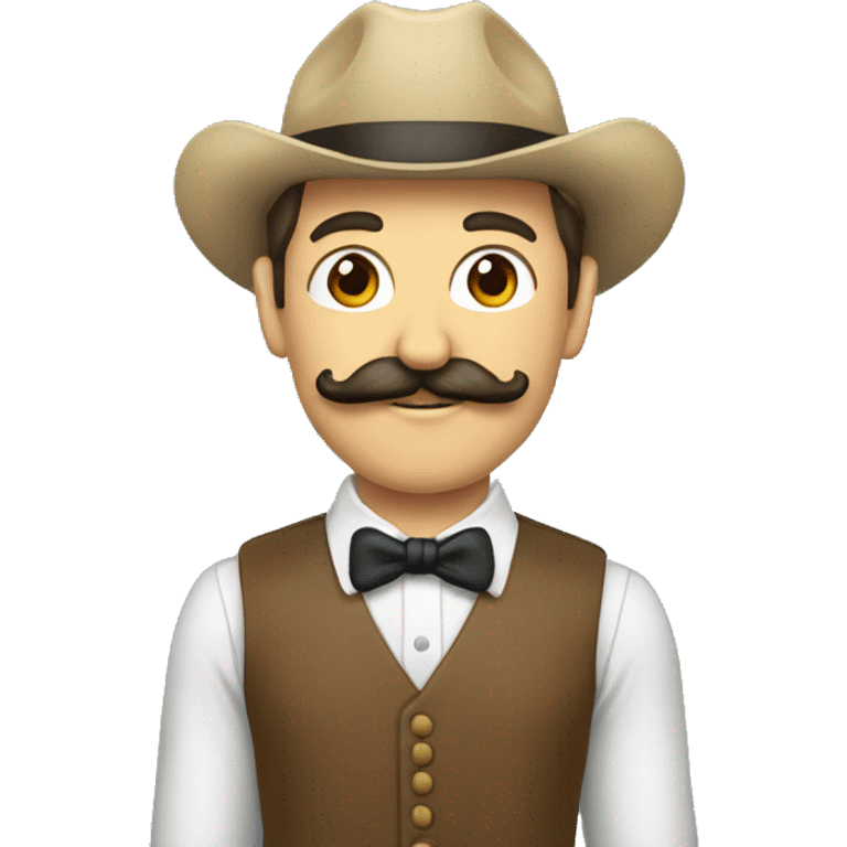 Señor con bigote y pelos de punta emoji