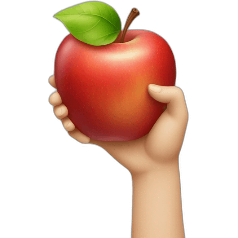 apple in hand emoji