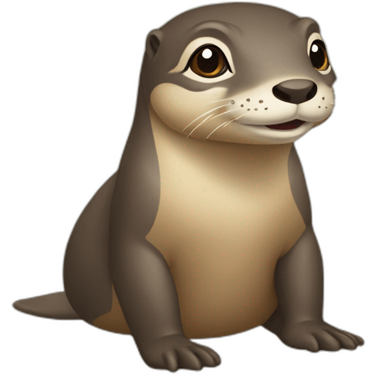 loutre sur tortue emoji