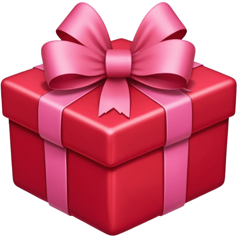 red gift with a pink bow emoji