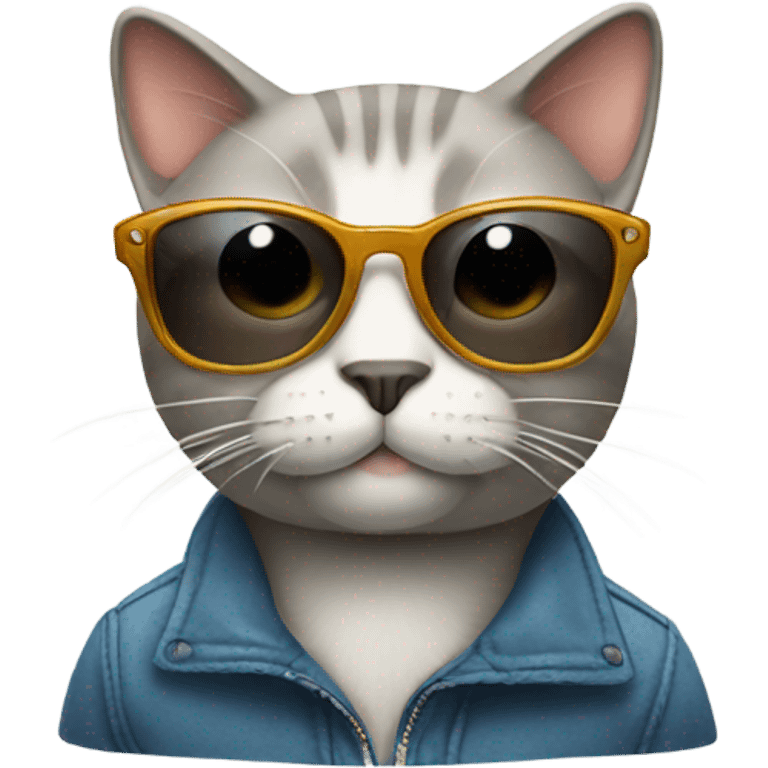 Cat with sunglasses emoji