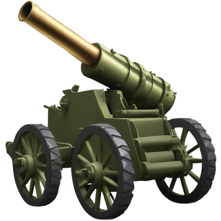 A howitzers artillery piece  emoji