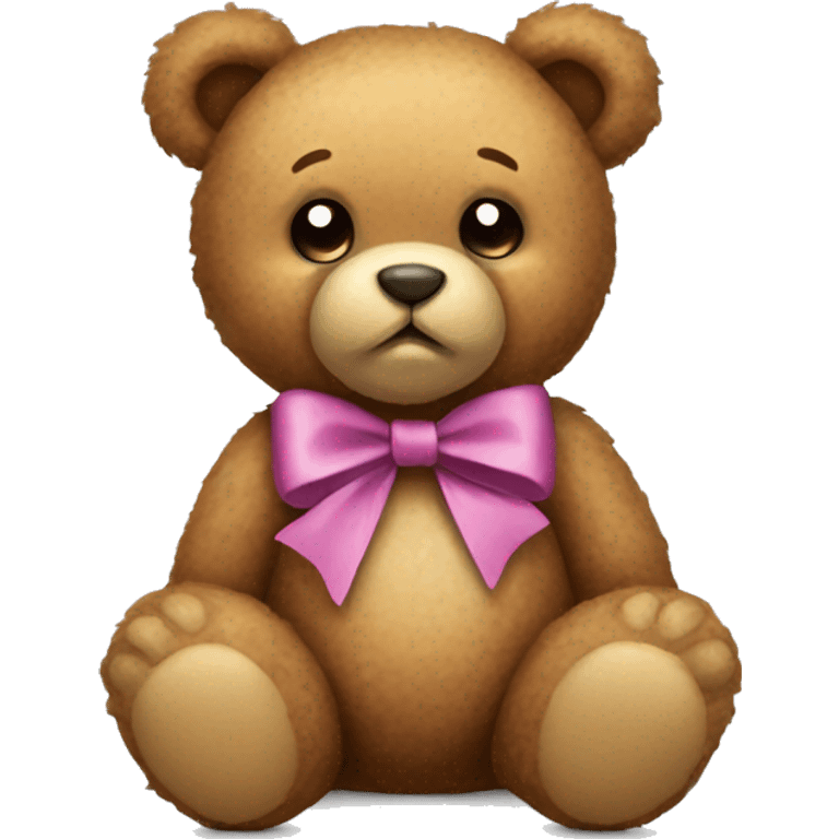 Teddy bear with bow emoji