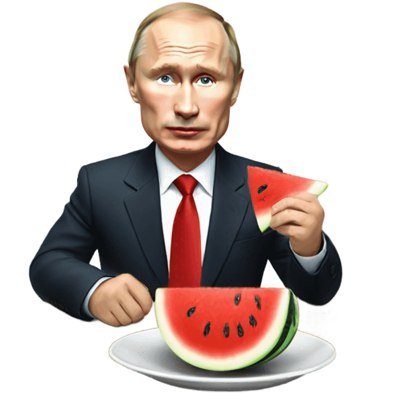 Putin eating watermelons emoji