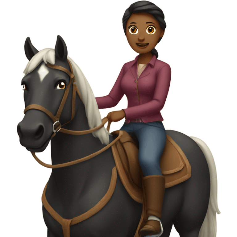 woman ride horse emoji