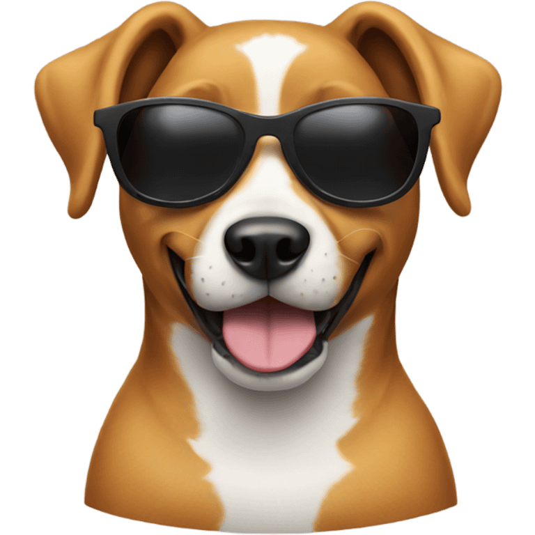 Dog with sunglasses emoji