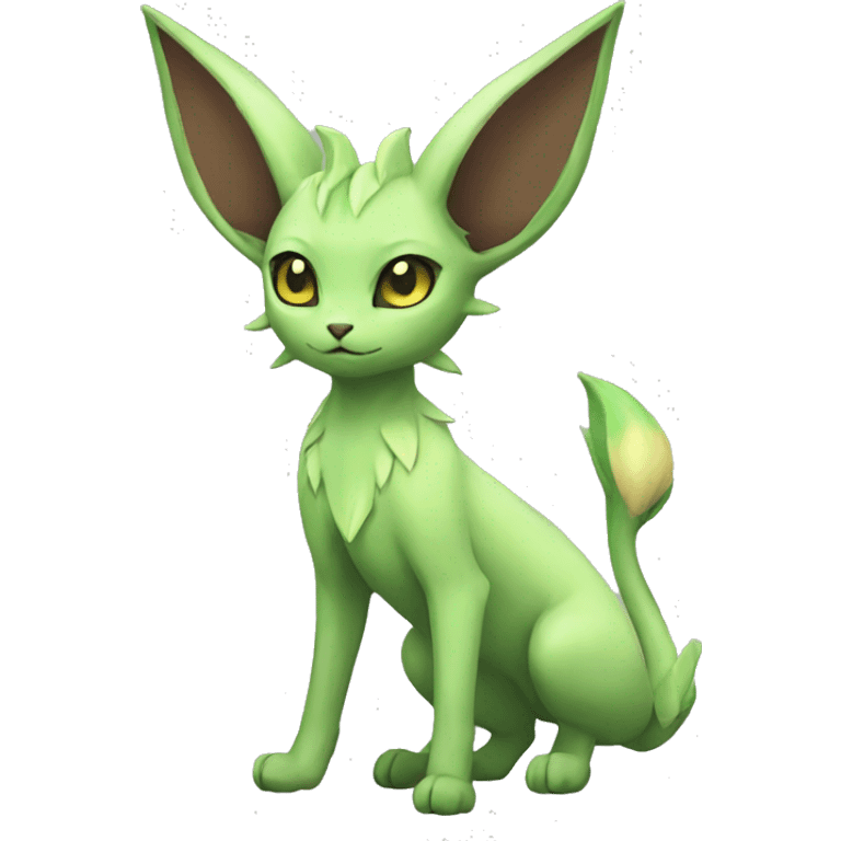 Espeon-Leafeon full body emoji