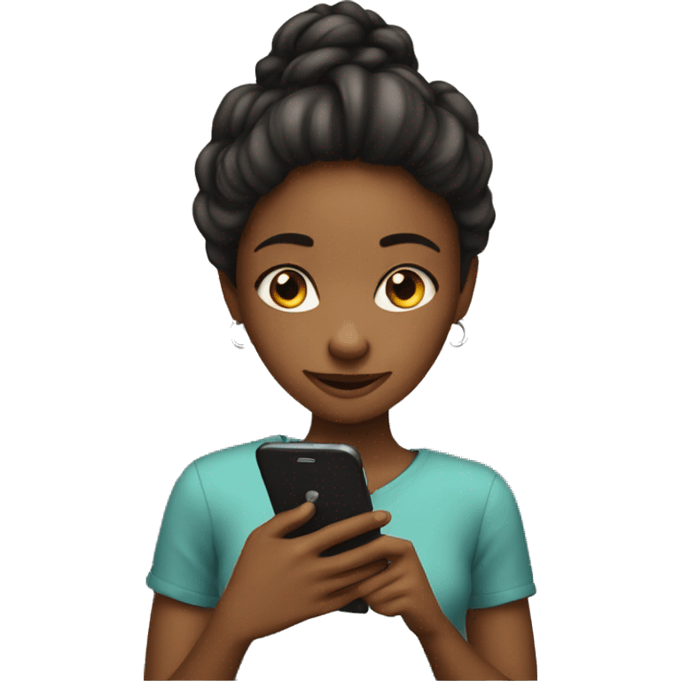 The girl with phone emoji