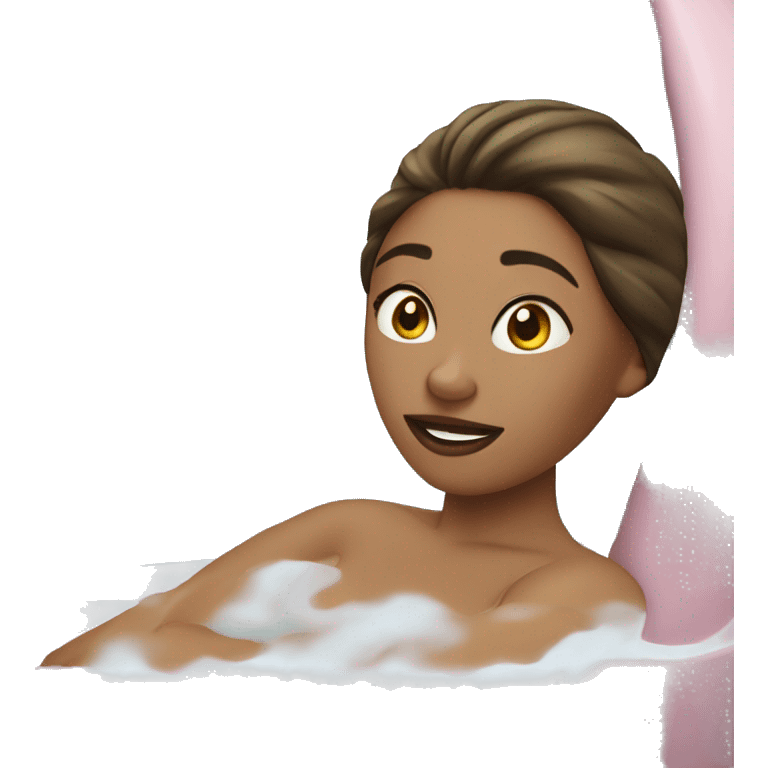 Mujer en jacuzzi emoji