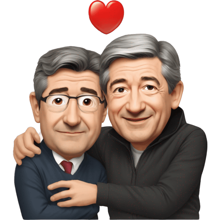 Vladimir Poutine avec jean Luc melenchon  emoji