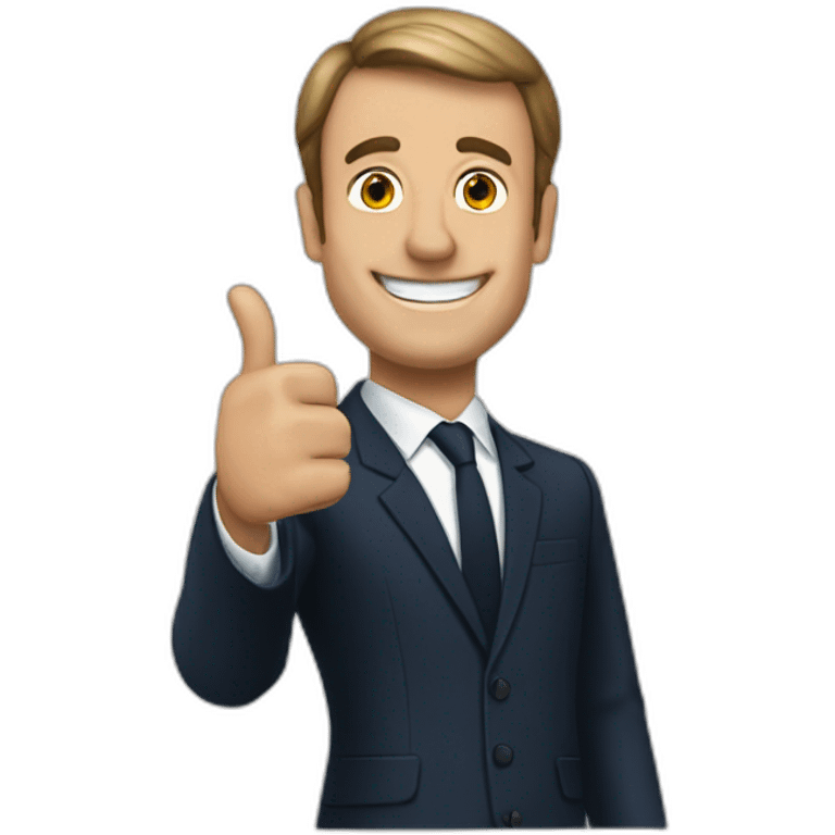 Macron thumbs up emoji