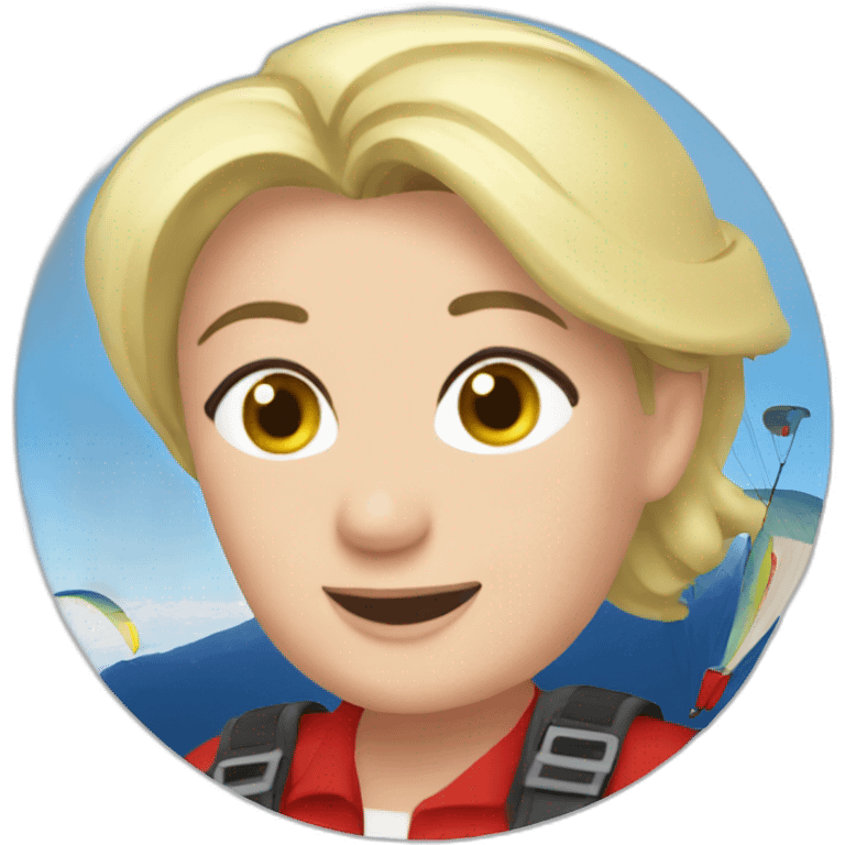 marine le pen paragliding emoji