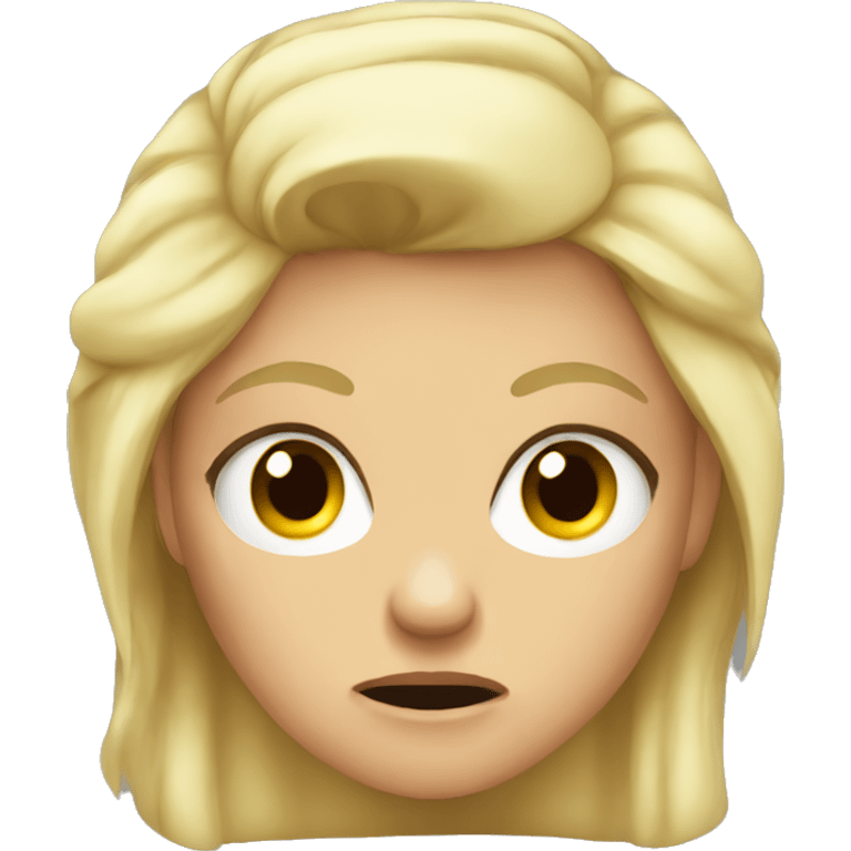 angry blonde girl emoji