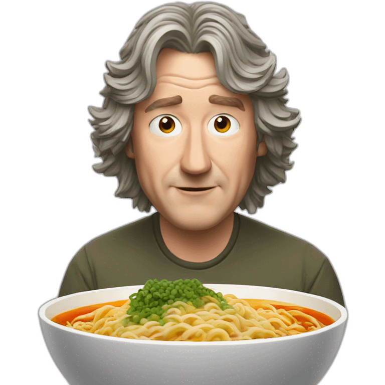 James May eat ramen emoji