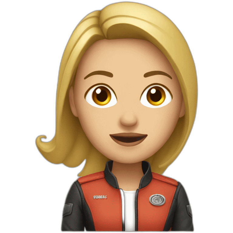 Mujer en moto emoji