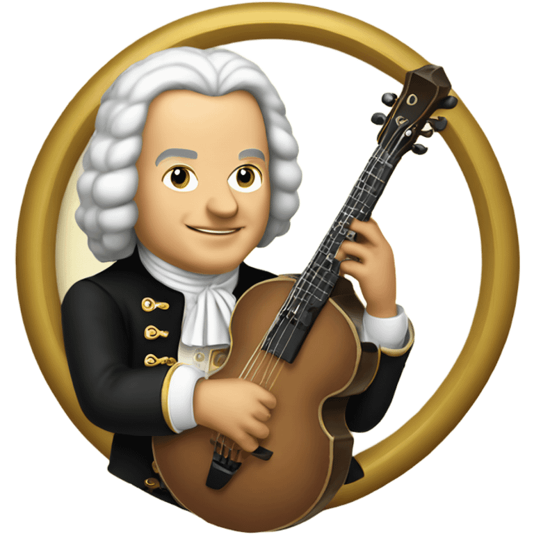 Johann Sebastian Bach midget holding banjo emoji