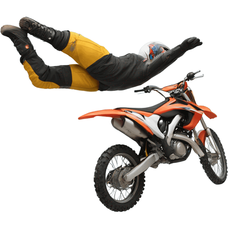 Dirtbike rider backflip emoji