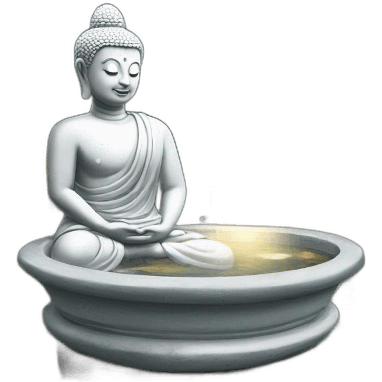 A small homemade water fountain inside which there is a Buddha statue, which is very beautiful and traditional emoji