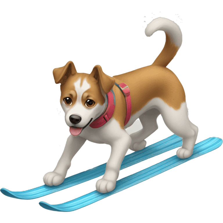 Un chien qui fait du ski emoji