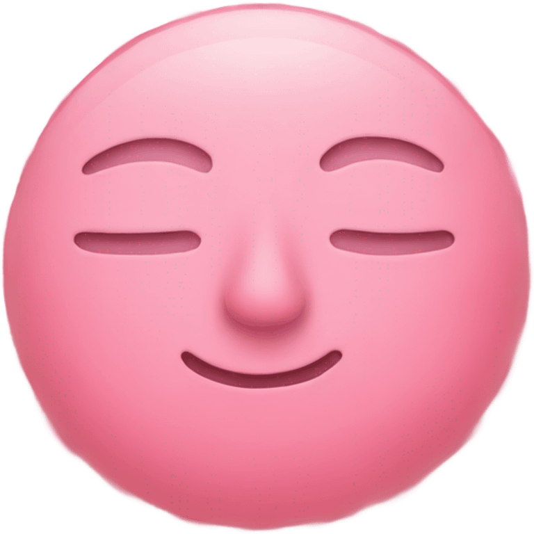 pink sun with face closed eyes human nose emoji