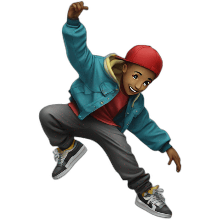 kid hip hop break dancer emoji