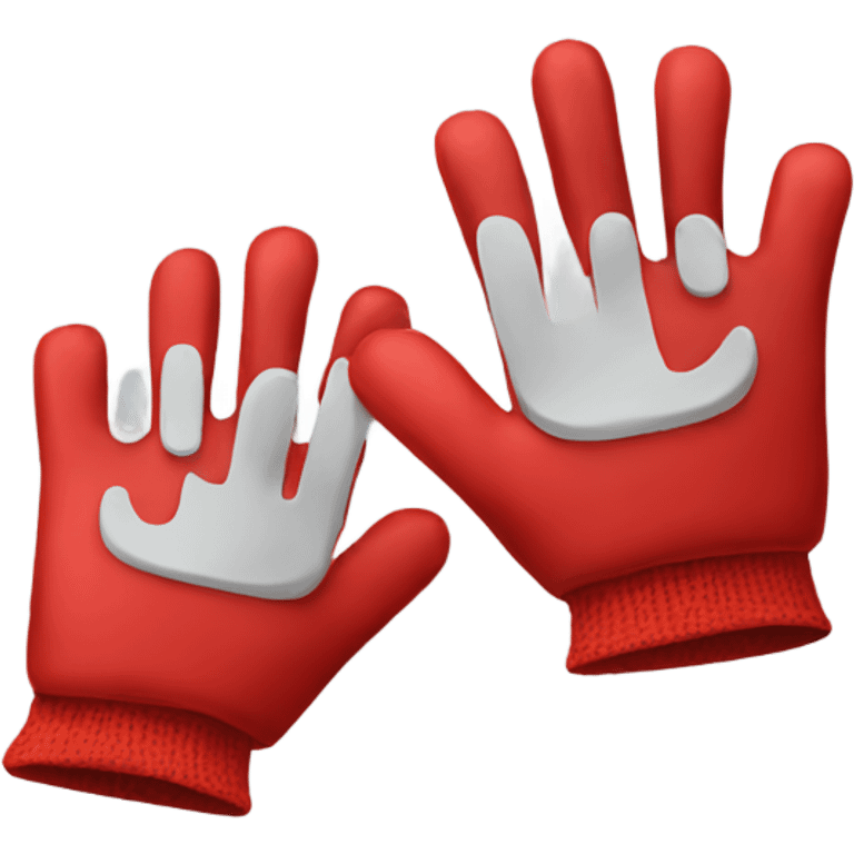 Two red gloves emoji