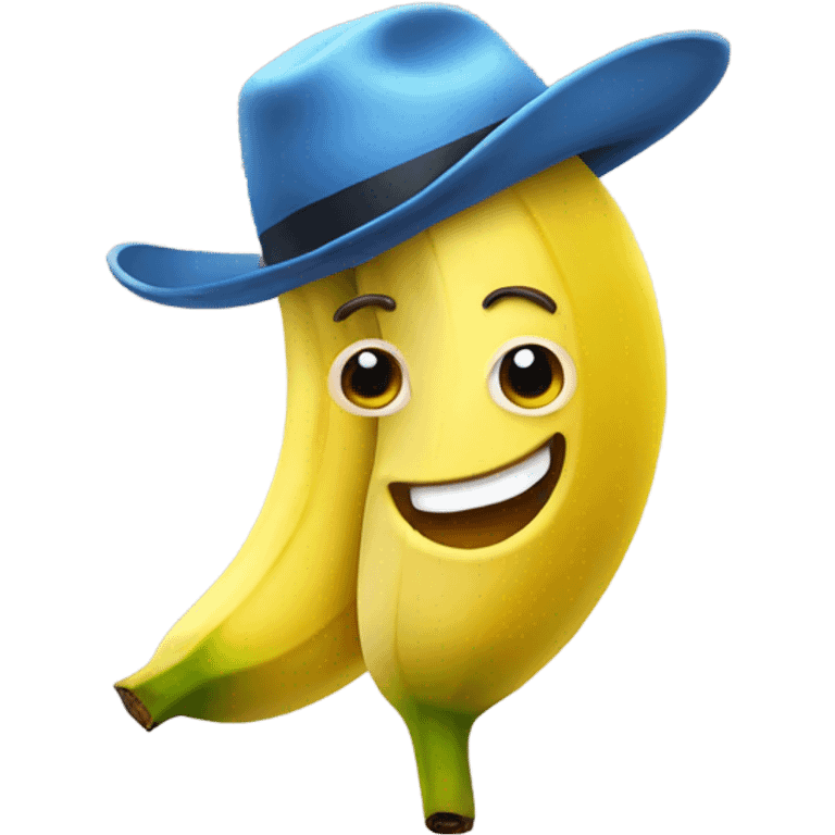 Banana wearing a hat emoji