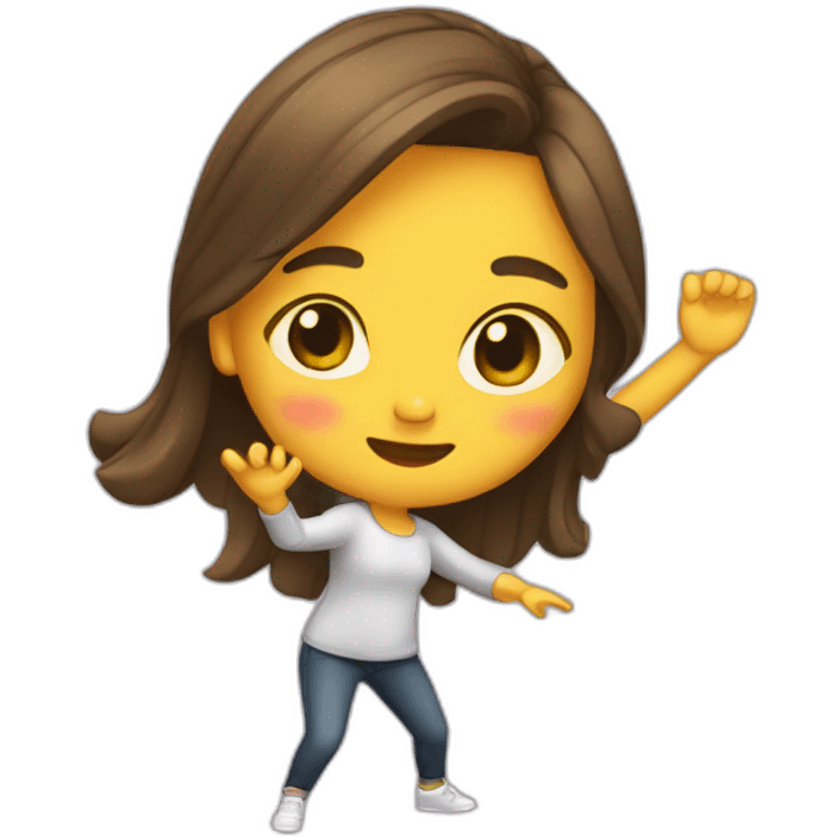 fille qui fait un dab emoji