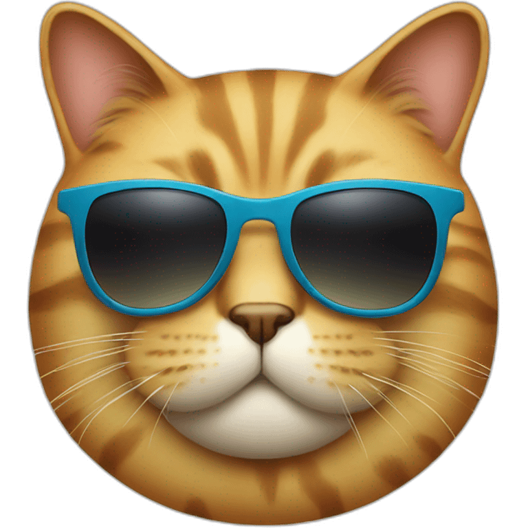 fat cat with sunglass emoji