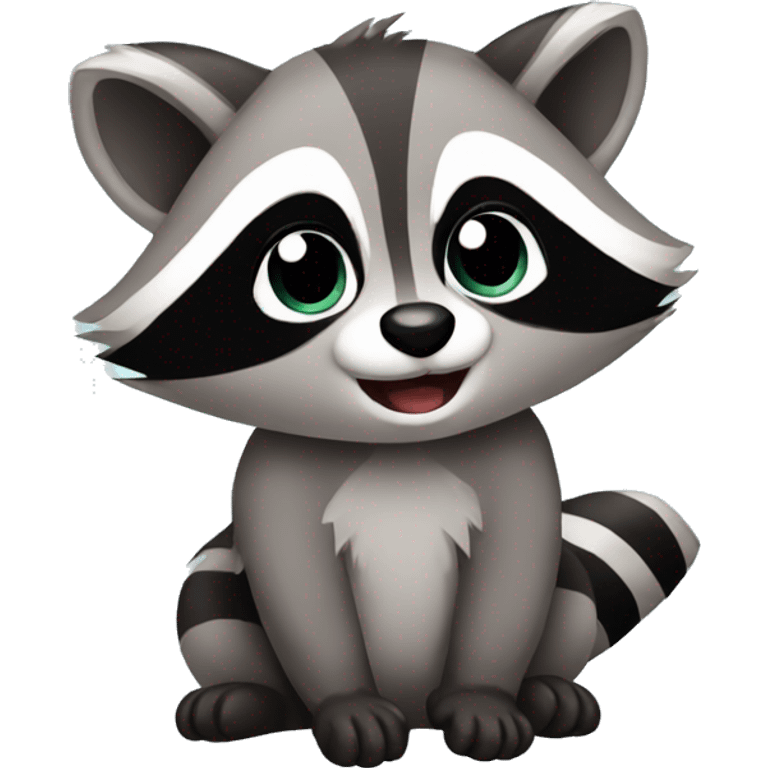 Cute raccoon  emoji