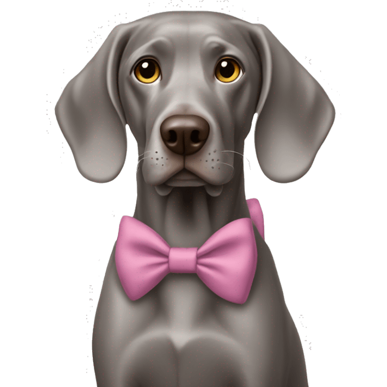 Weimaraner with bow emoji