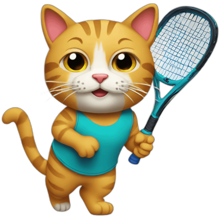 padel playing cat emoji