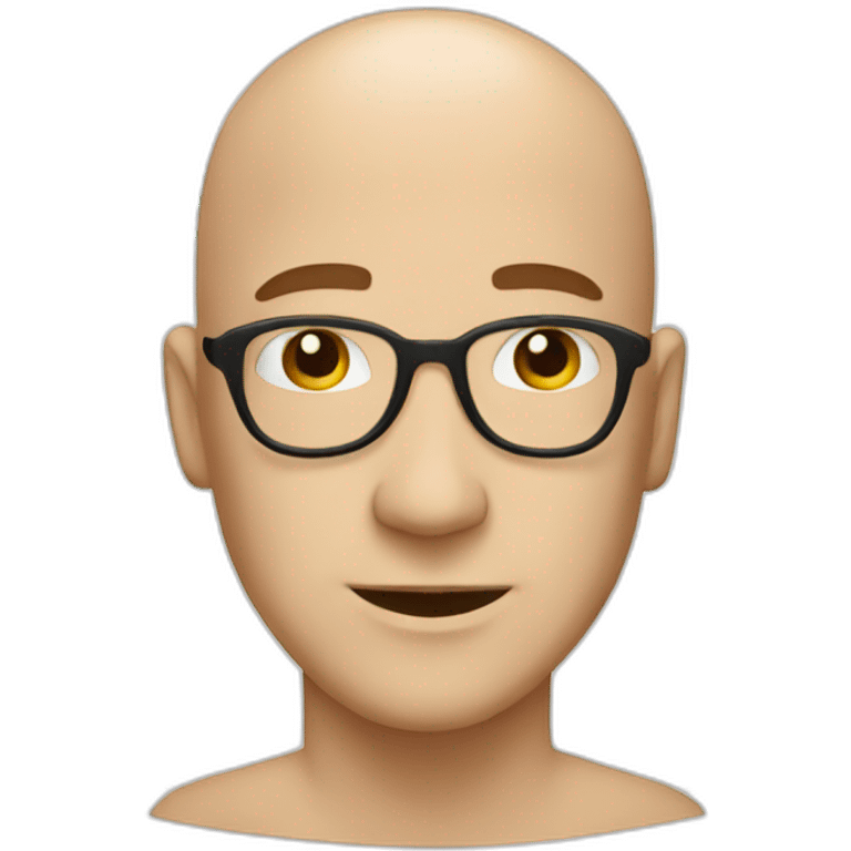 Bald man with hemp leaf emoji