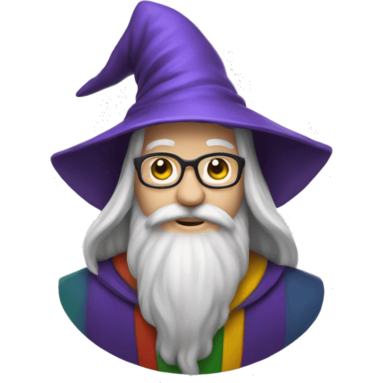 Wizard in rainbow emoji