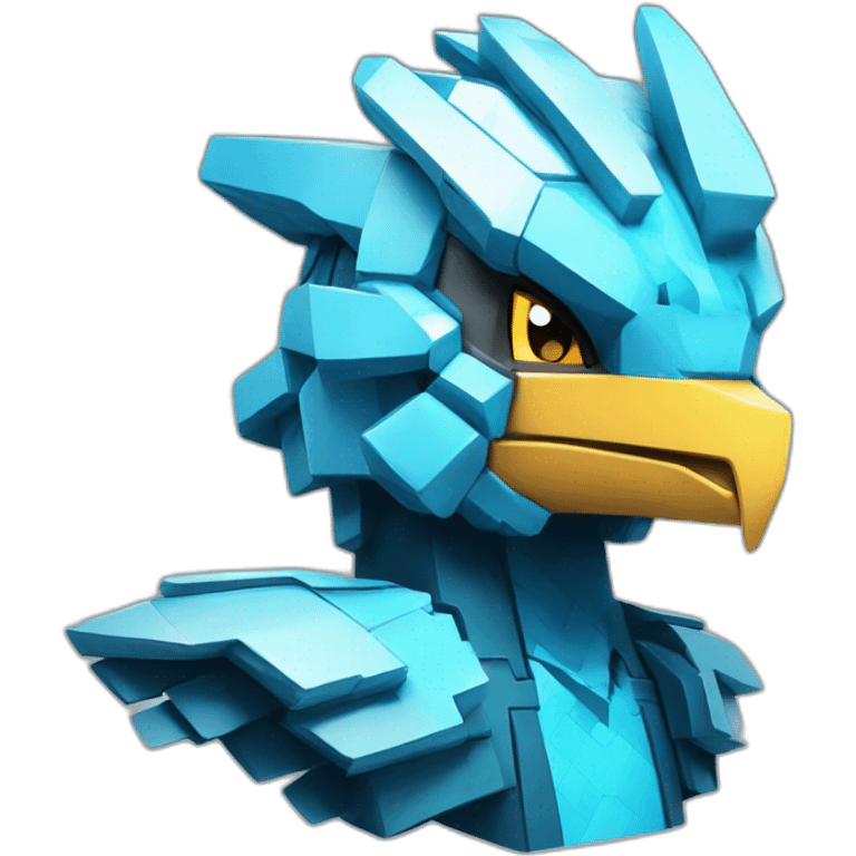 Minecraft Articuno Cyberpunk Head emoji