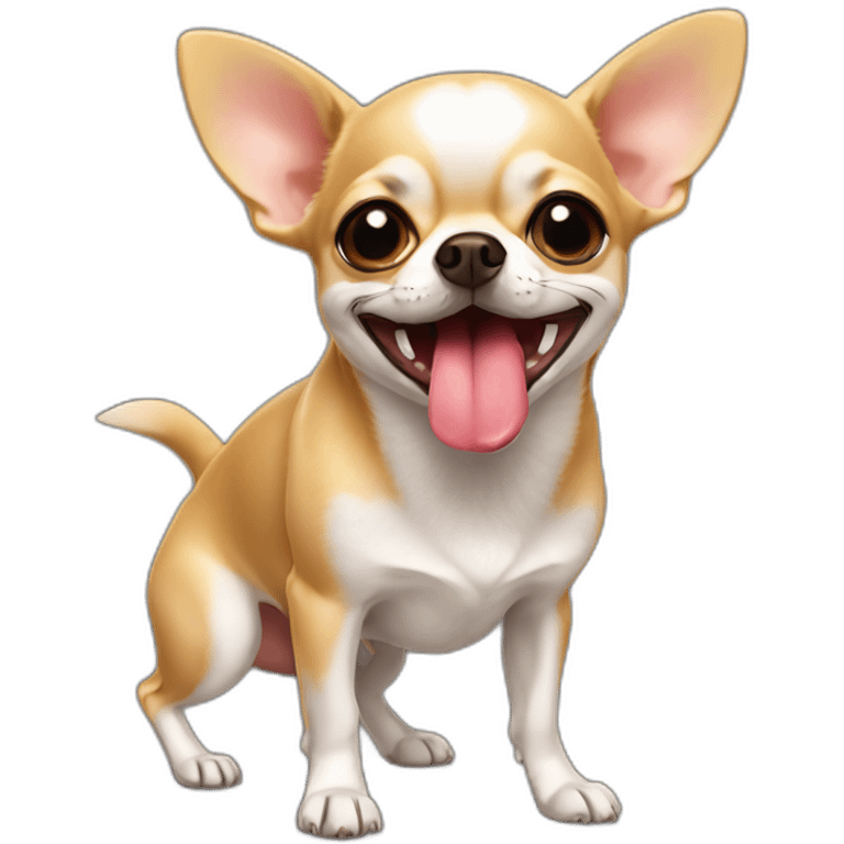 Chihuahua with tongue out emoji