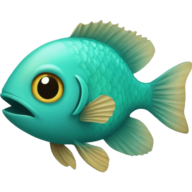 Turquoise fish emoji