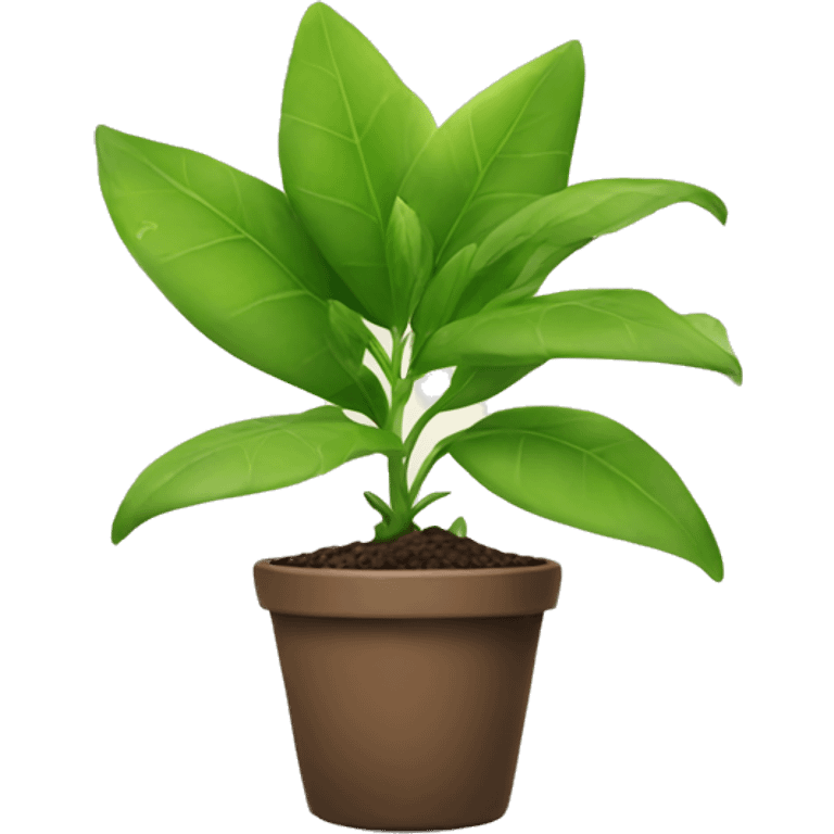 Plant with face emoji