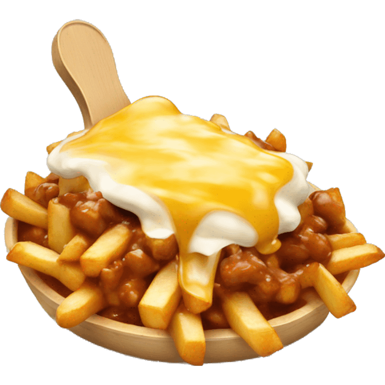 Poutine qui mange une poutine emoji