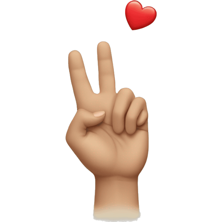 Hand in a heart shape emoji