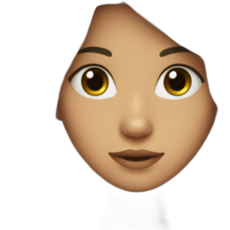 girl with black long hair emoji