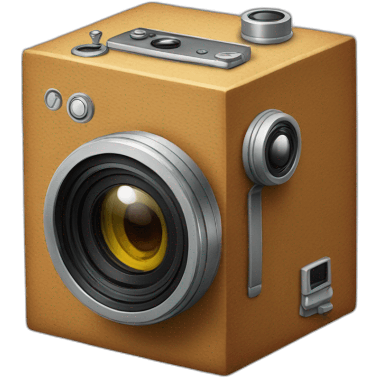 camera dans un cube emoji