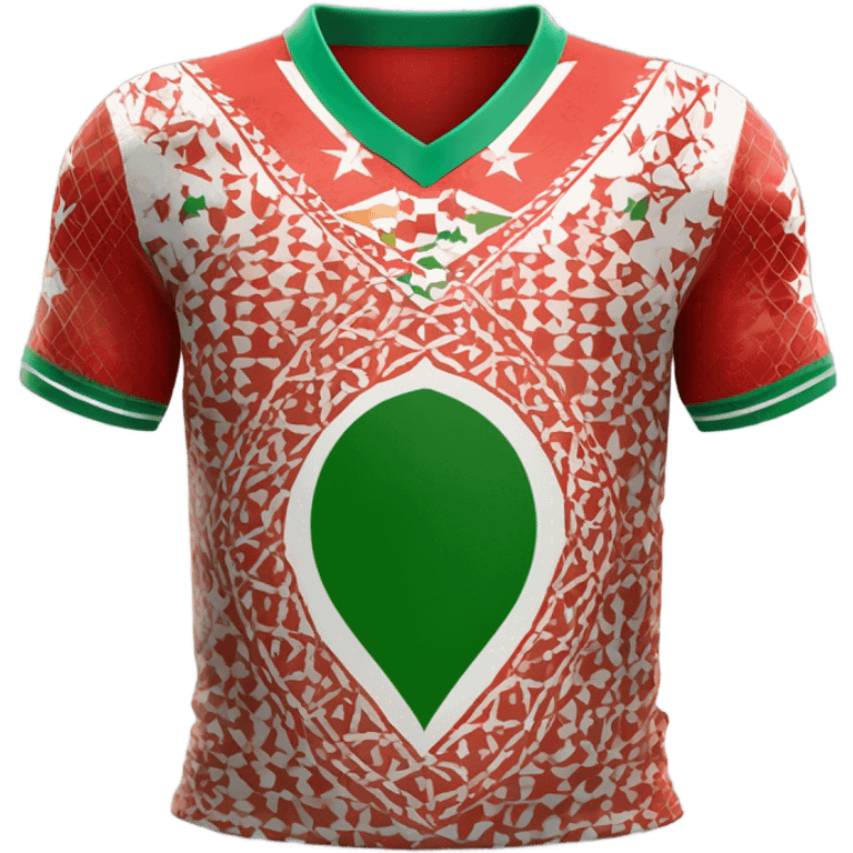 maillot foot maroc  emoji