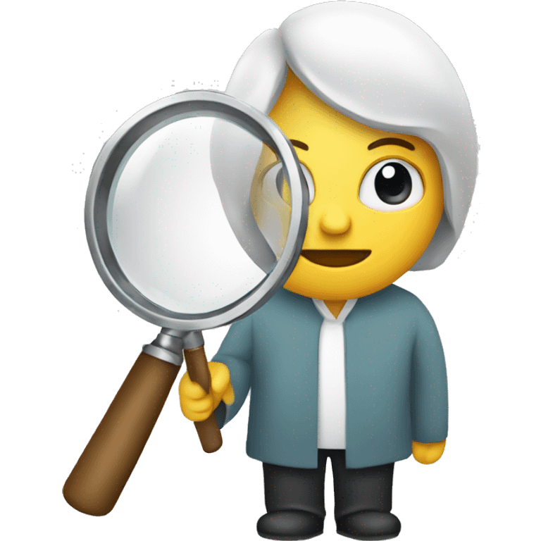 A person with magnifying glass emoji