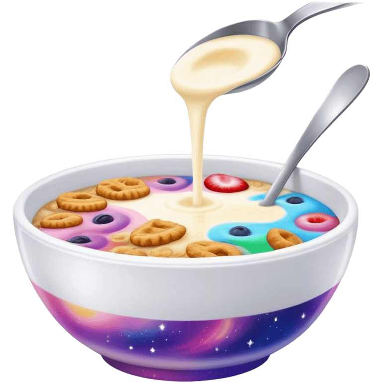 Cereal Bowl with galaxy inside emoji