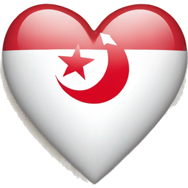 Drapeau de la tunisie dans un cœur emoji