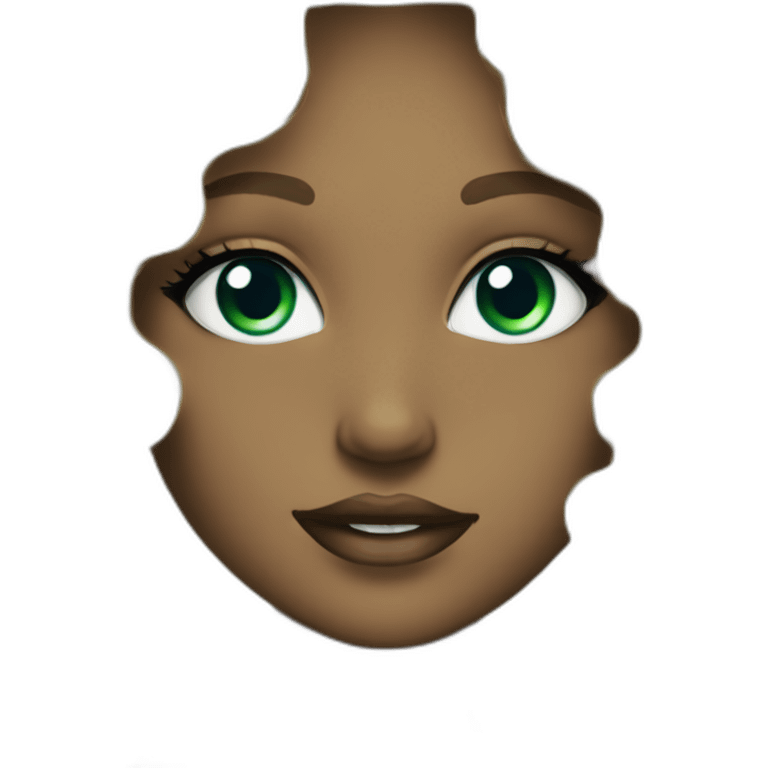 long curly blonde blue eyes green eyeshadow girl emoji