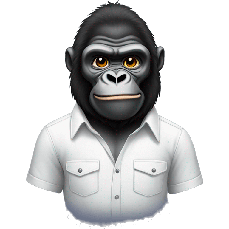 Gorilla with shirt emoji