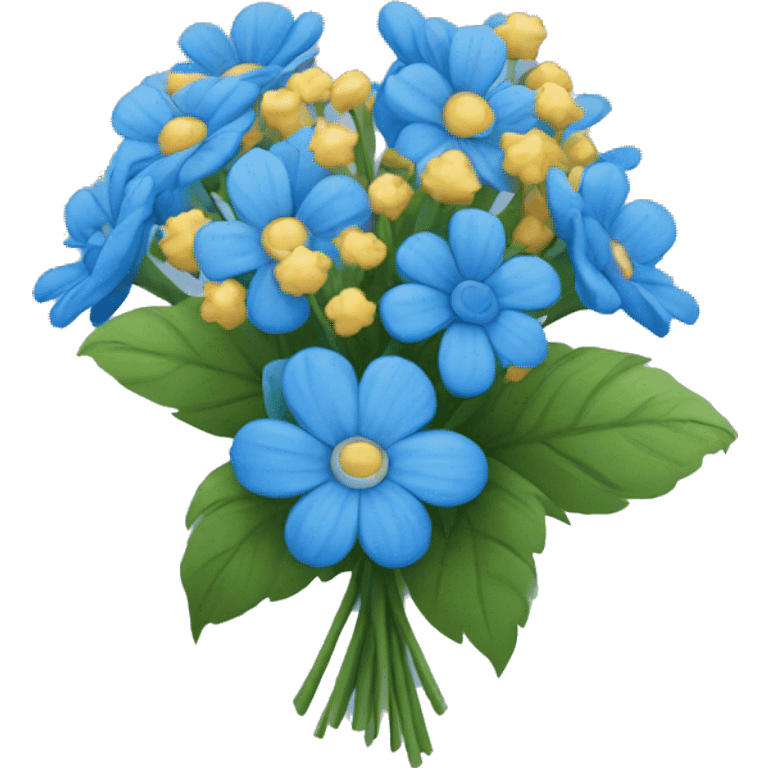 Blue flower bouquet emoji